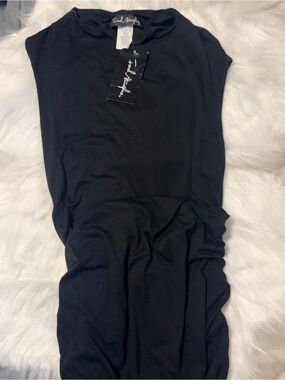 rag & bone Black Cap Sleeve Sheath Dress